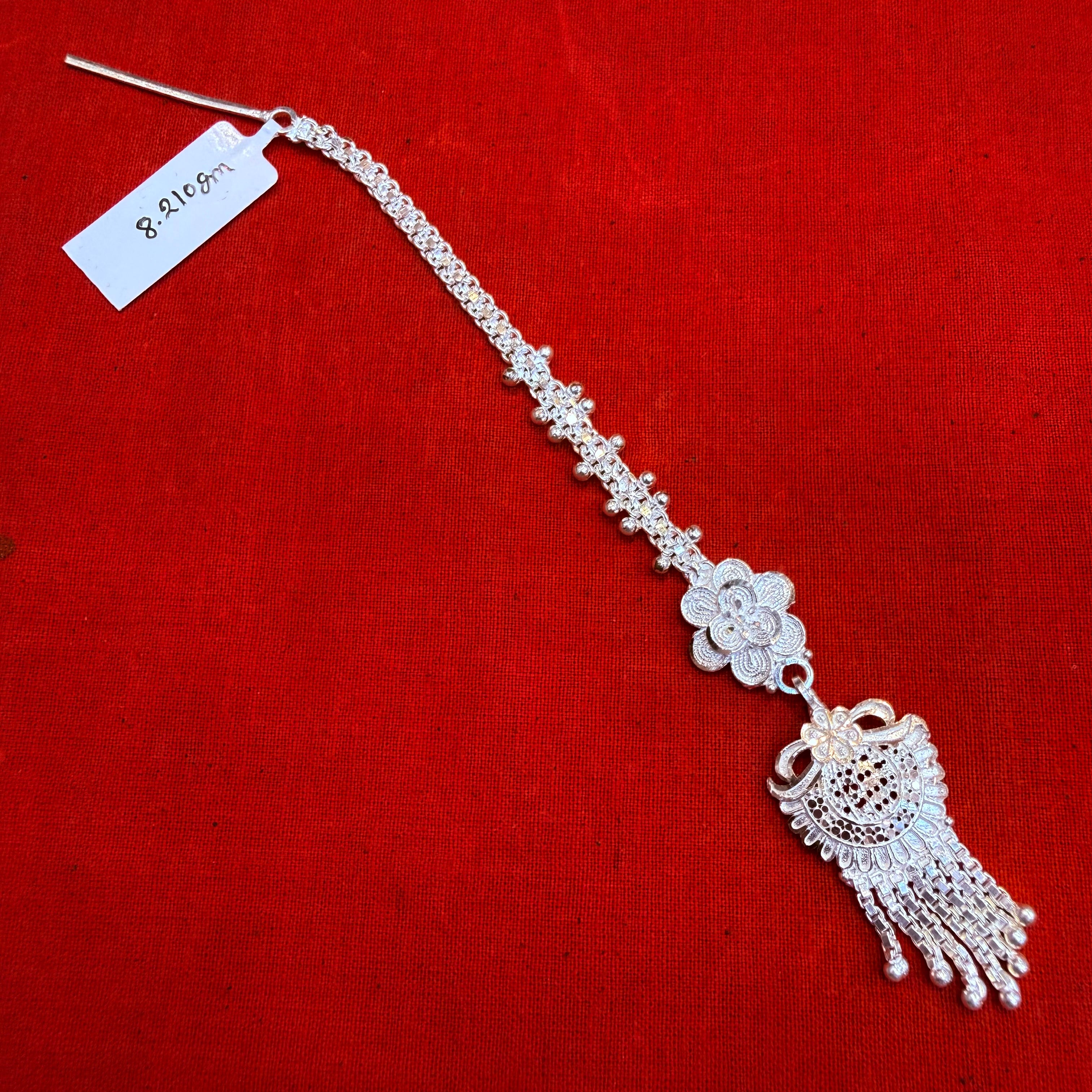 SILVER TICKLY- (WGT: 8.210 GM APPROX) ORIGINAL 625 SILVER BRIDAL TICKLY (MANGTIKA) 1 PIECE FOR WOMEN. L
