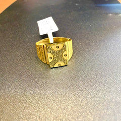 GENTS RING- TRJ (SIZE:19) WGT: 1.390 GM APPROX BIS CERTIFIED HUID HALLMARK 375 9KT GOLD FINGER RING FOR MEN 1 PIECE.(78GSXK)