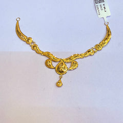 GOLD NECKLACE- (WGT: 2.040 GM APPROX) BIS CERTIFIED HUID HALLMARK 916 22KT GOLD NECKLACE 1 PIECE WITH FREE ADJUSTABLE TASSEL.(XYHR48)