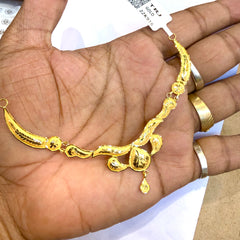 GOLD NECKLACE- (WGT: 2.040 GM APPROX) BIS CERTIFIED HUID HALLMARK 916 22KT GOLD NECKLACE 1 PIECE WITH FREE ADJUSTABLE TASSEL.(XYHR48)
