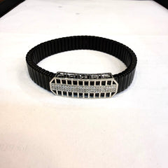 SILVER WRISTLET- BIS CERTIFIED HUID HALLMARK 925 SILVER WRISTLET (BLACK EXPANDABLE BAND SIZE) FOR MEN 1 PIECE (SOLD ON MRP)