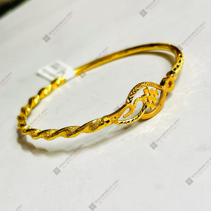 TRJ (MTO) DUPLEX BIT KOLKA DESIGN HALLMARK 22KT GOLD COVER BRACELET 1 PIECE APPROX WGT: 3.500 GM FOR WOMEN - (BILL MANDATORY -EXCHANGE FOR LIFETIME IN STORE ONLY) BY RAJLAXMI.