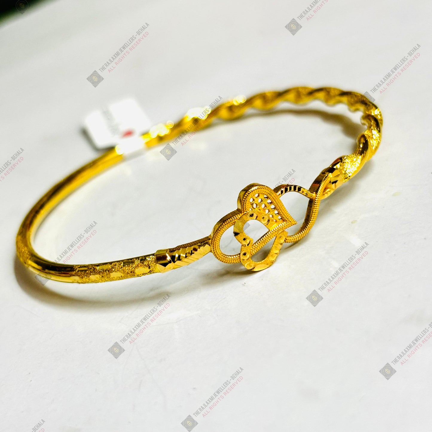 TRJ (MTO) DUPLEX ANTI LOVE DESIGN HALLMARK 22KT GOLD COVER BRACELET 1 PIECE APPROX WGT: 3.300 GM FOR WOMEN - (BILL MANDATORY -EXCHANGE FOR LIFETIME IN STORE ONLY) BY RAJLAXMI.