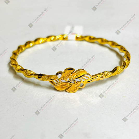 TRJ (MTO) DUPLEX FOR LEAF DESIGN HALLMARK 22KT GOLD COVER BRACELET 1 PIECE APPROX WGT: 3.600 GM FOR WOMEN - (BILL MANDATORY -EXCHANGE FOR LIFETIME IN STORE ONLY) BY RAJLAXMI.