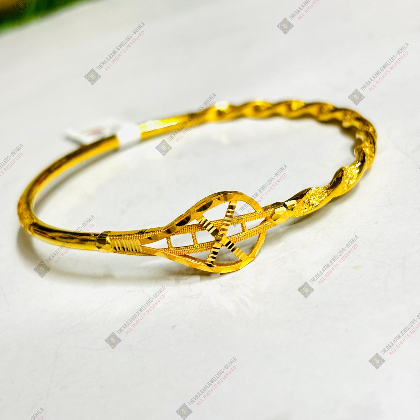 TRJ (MTO) DUPLEX BRIDGE DESIGN HALLMARK 22KT GOLD COVER BRACELET 1 PIECE APPROX WGT: 3.500 GM FOR WOMEN - (BILL MANDATORY -EXCHANGE FOR LIFETIME IN STORE ONLY) BY RAJLAXMI.