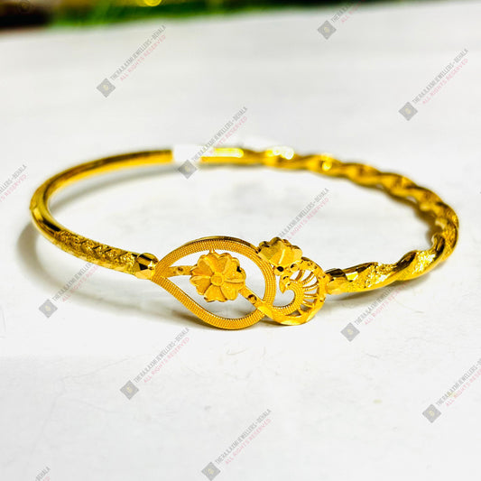 TRJ (MTO) DUPLEX FLOER DESIGN HALLMARK 22KT GOLD COVER BRACELET 1 PIECE APPROX WGT: 3.500 GM FOR WOMEN - (BILL MANDATORY -EXCHANGE FOR LIFETIME IN STORE ONLY) BY RAJLAXMI.