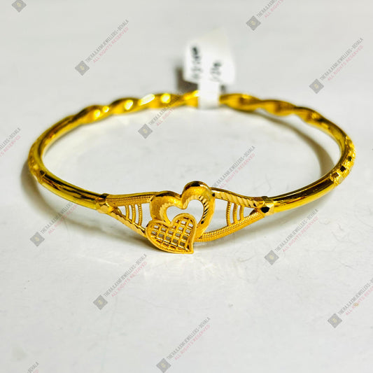 TRJ (MTO) DUPLEX DUO LOVE DESIGN HALLMARK 22KT GOLD COVER BRACELET 1 PIECE APPROX WGT: 3.500 GM FOR WOMEN - (BILL MANDATORY -EXCHANGE FOR LIFETIME IN STORE ONLY) BY RAJLAXMI.