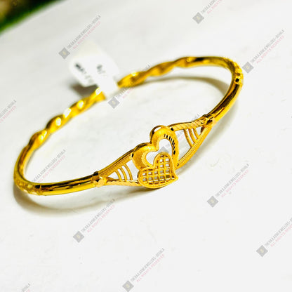 TRJ (MTO) DUPLEX DUO LOVE DESIGN HALLMARK 22KT GOLD COVER BRACELET 1 PIECE APPROX WGT: 3.500 GM FOR WOMEN - (BILL MANDATORY -EXCHANGE FOR LIFETIME IN STORE ONLY) BY RAJLAXMI.