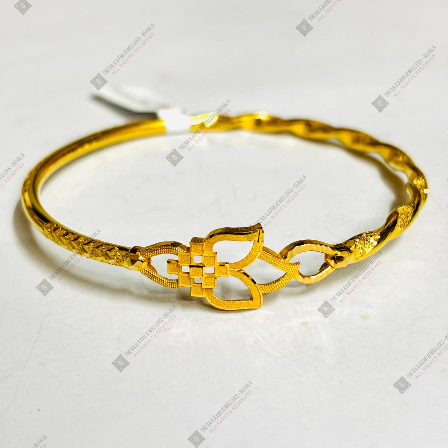 TRJ (MTO) DUPLEX JAMINI DESIGN HALLMARK 22KT GOLD COVER BRACELET 1 PIECE APPROX WGT: 3.500 GM FOR WOMEN - (BILL MANDATORY -EXCHANGE FOR LIFETIME IN STORE ONLY) BY RAJLAXMI.