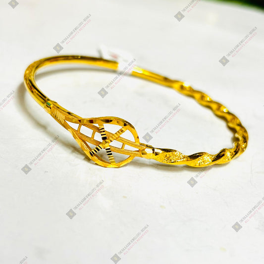 TRJ (MTO) DUPLEX BRIDGE DESIGN HALLMARK 22KT GOLD COVER BRACELET 1 PIECE APPROX WGT: 3.500 GM FOR WOMEN - (BILL MANDATORY -EXCHANGE FOR LIFETIME IN STORE ONLY) BY RAJLAXMI.