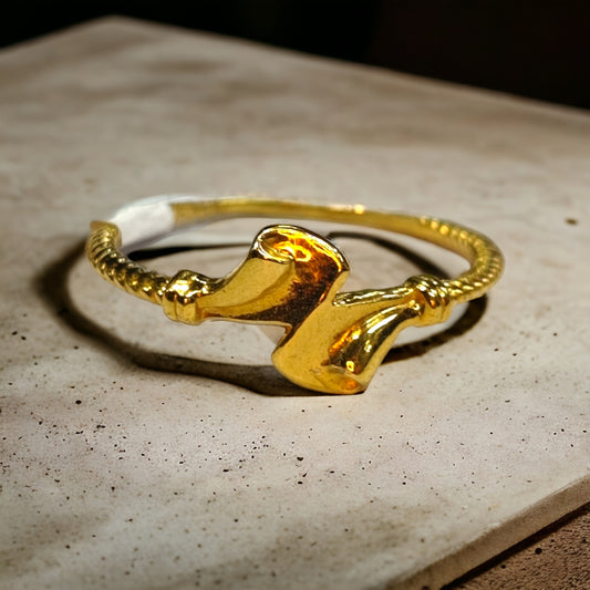 TRJ (SIZE: 10) WGT: 1.070 GM APPROX 14KT HALLMARK GOLD RING FOR WOMEN 1 PIECE.