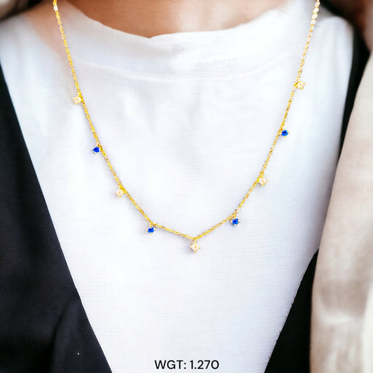 VIRAL TOFU CHAIN (GCS) TRJ WGT: 1.270 GM APPROX HUID HALLMARK 18KT GOLD SELI CHAIN 1 PIECE 17 INCH (FOR SPECIAL GIFT ONLY)NOT FOR DAILY USE.(SOLD ON MRP)