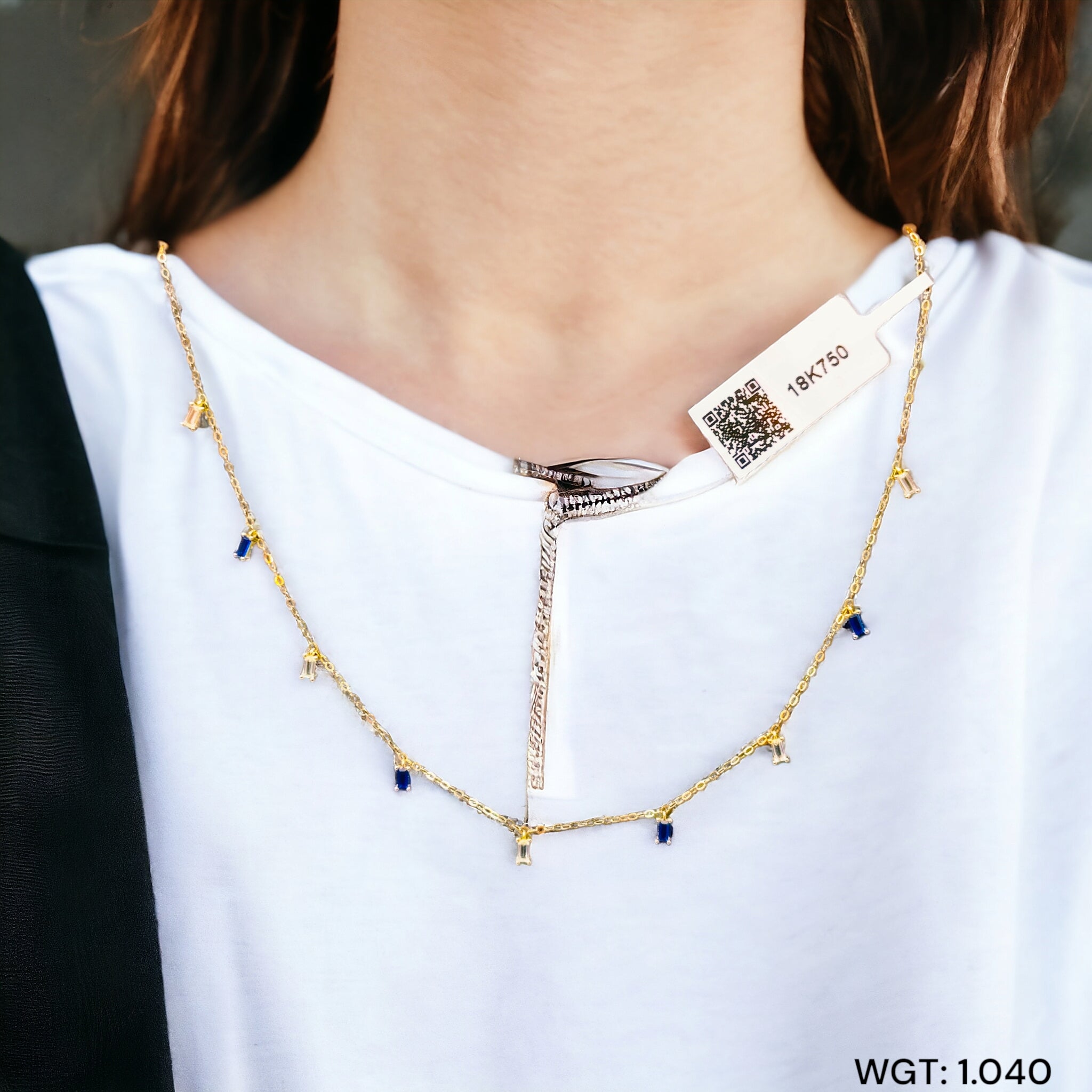 VIRAL TOFU CHAIN (GCH) TRJ WGT: 1.040 GM APPROX HUID HALLMARK 18KT GOLD SELI CHAIN 1 PIECE 17 INCH (FOR SPECIAL GIFT ONLY)NOT FOR DAILY USE.(SOLD ON MRP)