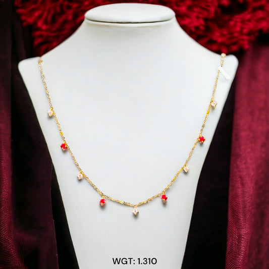 VIRAL TOFU CHAIN (GCS) TRJ WGT: 1.310 GM APPROX HUID HALLMARK 18KT GOLD SELI CHAIN 1 PIECE 17 INCH (FOR SPECIAL GIFT ONLY)NOT FOR DAILY USE.(SOLD ON MRP)