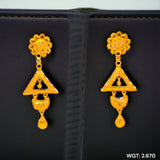 (GEK) TRJ WGT: 2.670 GM APPROX HUID HALLMARK 22KT GOLD EARRINGS KANBALA 1 PAIR FOR WOMEN.