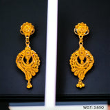 (GEK) TRJ WGT: 3.650 GM APPROX HUID HALLMARK 22KT GOLD EARRINGS KANBALA 1 PAIR FOR WOMEN.