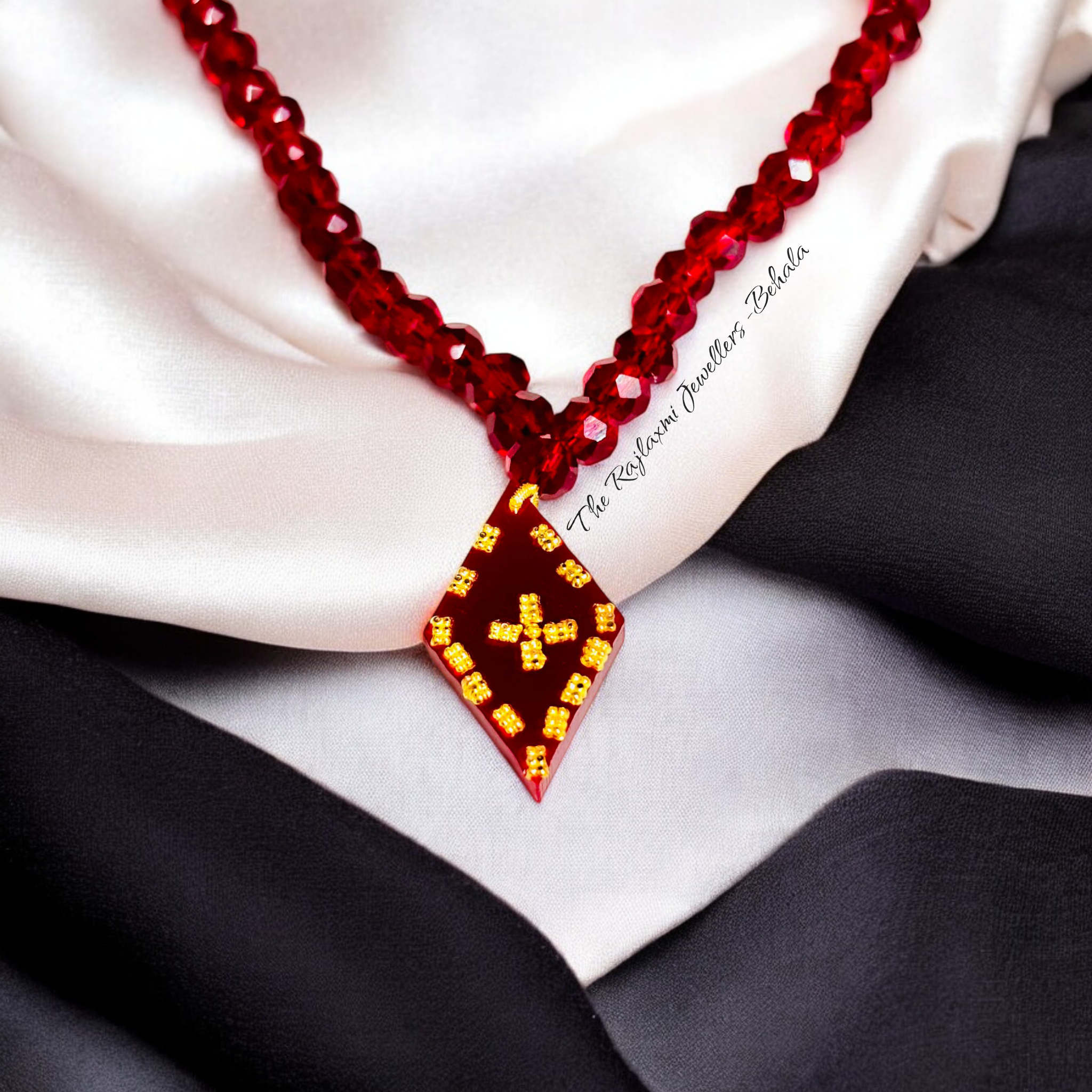 TRJ (GPL) LASER PASTING BARFI DESIGN KDM GOLD POLA PENDANT (MINI) 1 PIECE WITH ADJUSTABLE TASSEL (50 TONCH) BEST FOR GIFT APPROX WGT: 0.150 GM SOLD ON MRP BY RAJLAXMI.