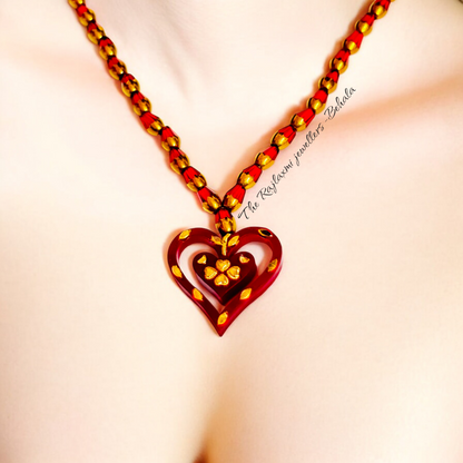 (GREAT FREEDOM OFFER) LASER PASTING ANTI LOVE DESIGN KDM GOLD POLA PENDANT (MINI) 1 PIECE WITH ADJUSTABLE TASSEL (50 TONCH) BEST FOR GIFT APPROX WGT: 0.110 GM SOLD ON MRP BY RAJLAXMI.