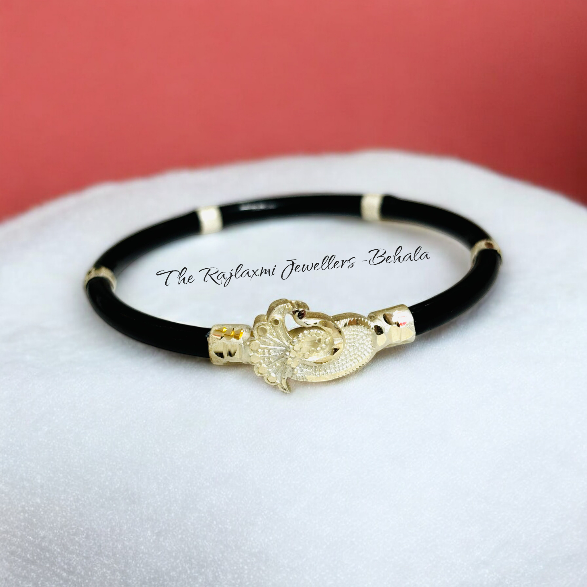 (SLNB) TRJ BLACK DESIGN 725 ORIGINAL SILVER NOA BANGLES FOR WOMEN 1 PIECE - SOLD AS MRP BY RAJLAXMI.