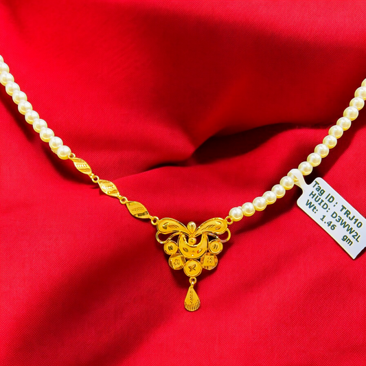 TRJ WGT: 1.460 GM APPROX 22KT HUID HALLMARK GOLD MOTI PENDANT 1 PIECE.