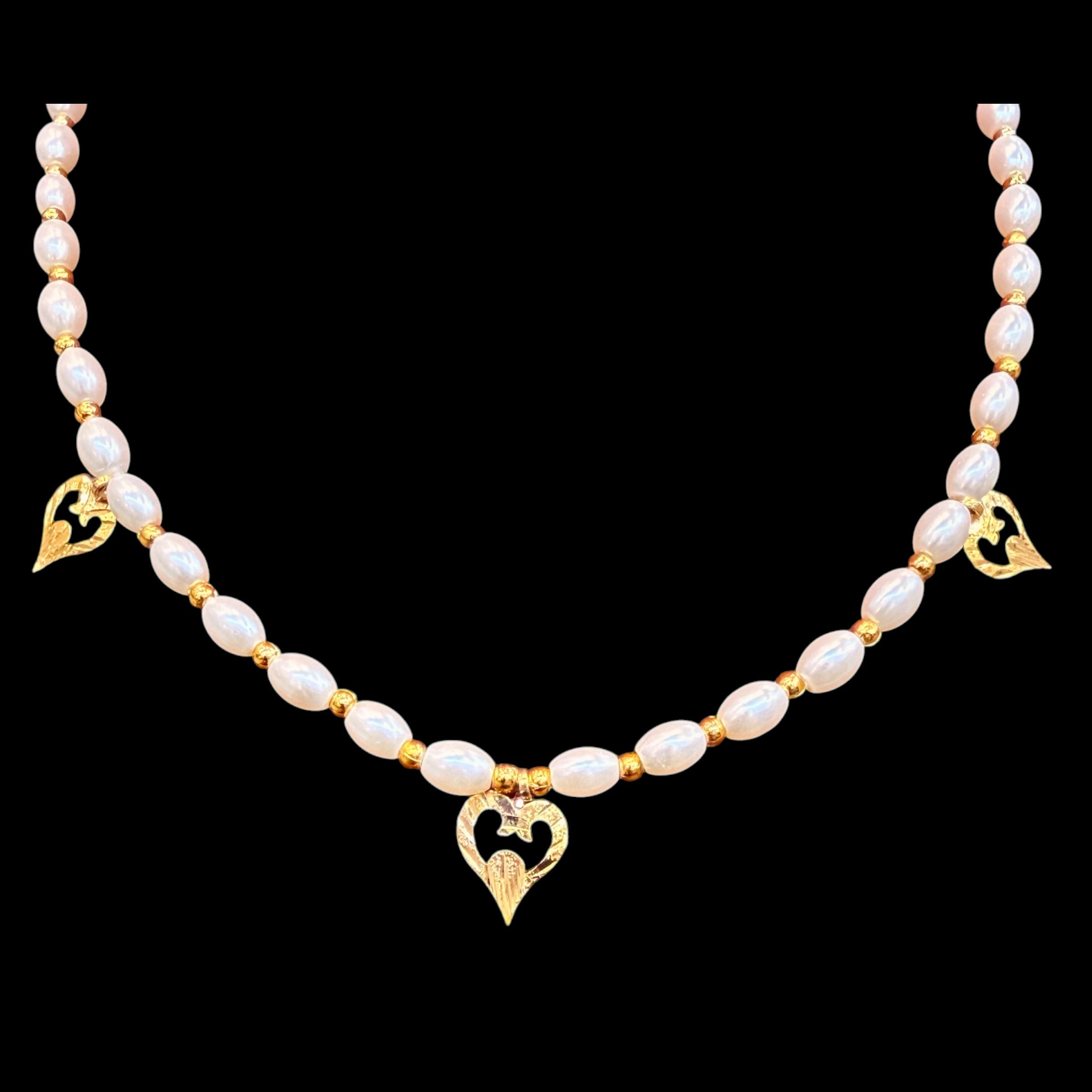 GOLD MOTI HAR- WGT: 0.360 - 0.390 GM APPROX BIS CERTIFIED HUID HALLMARK 375 9KT GOLD MOTI SELIHAR 1 PIECE WITH ADJUSTABLE TASSEL.