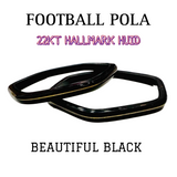 FOOTBALL BLACK HUID HALLMARK 22KT সোনার পোলা চুড়ি ভাইরাল পোলা (লেমিনেটেড) অ্যাপ। WGT: পিউরিটি কার্ডের সাথে 0.100 GM (ভবিষ্যত এক্সচেঞ্জ মূল্য RS 800) যেকোনো গহনা সহ