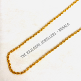 ROPE DESIGN HUID HALLMARK 22KT GOLD CHAIN FOR WOMEN BY THE RAJLAXMI JEWELLERS.