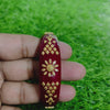 RAJLAXMI (MTO) MARIO DESIGN RED COLOUR KDM GOLD BRACELET POLA 1 PIECE FOR MARRIED WOMEN (REGULAR USE) APPROX WGT: 0.500 GM SOLD ON MRP BY MAHALAXMI.