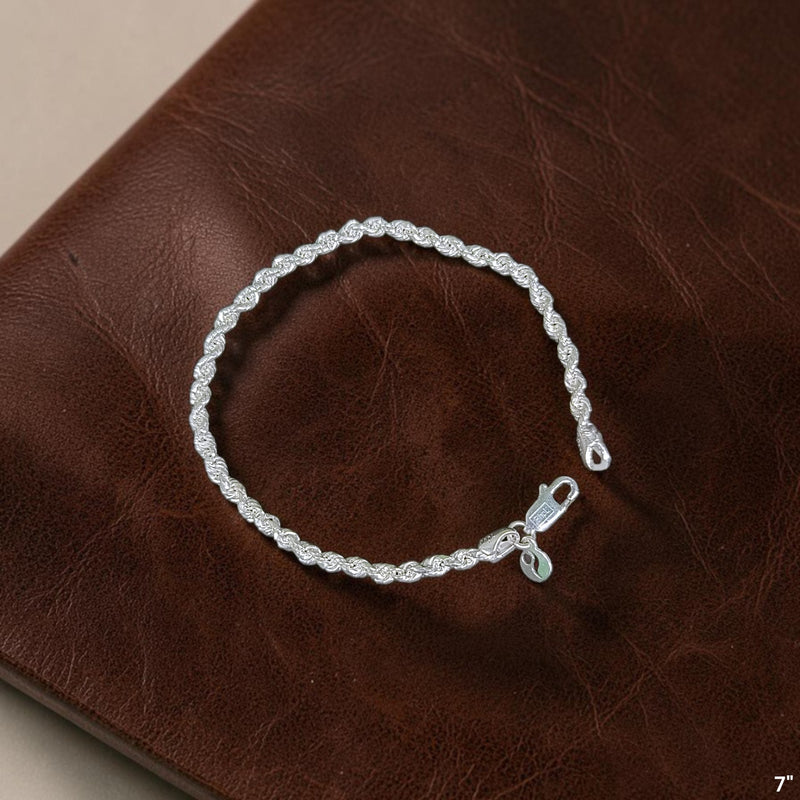 SILVER WRISTLET- (A11) (WGT:8.100 GM APPROX) 625 SILVER WRISTLET FOR MEN 7
