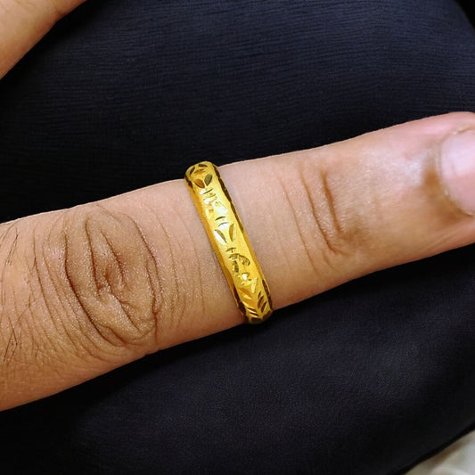 (GLFR) TRJ (SIZE: 14) WGT: 0.820 GM APPROX BIS CERTIFIED HUID HALLMARK 916 22KT GOLD FINGER RING FOR WOMEN 1 PIECE.