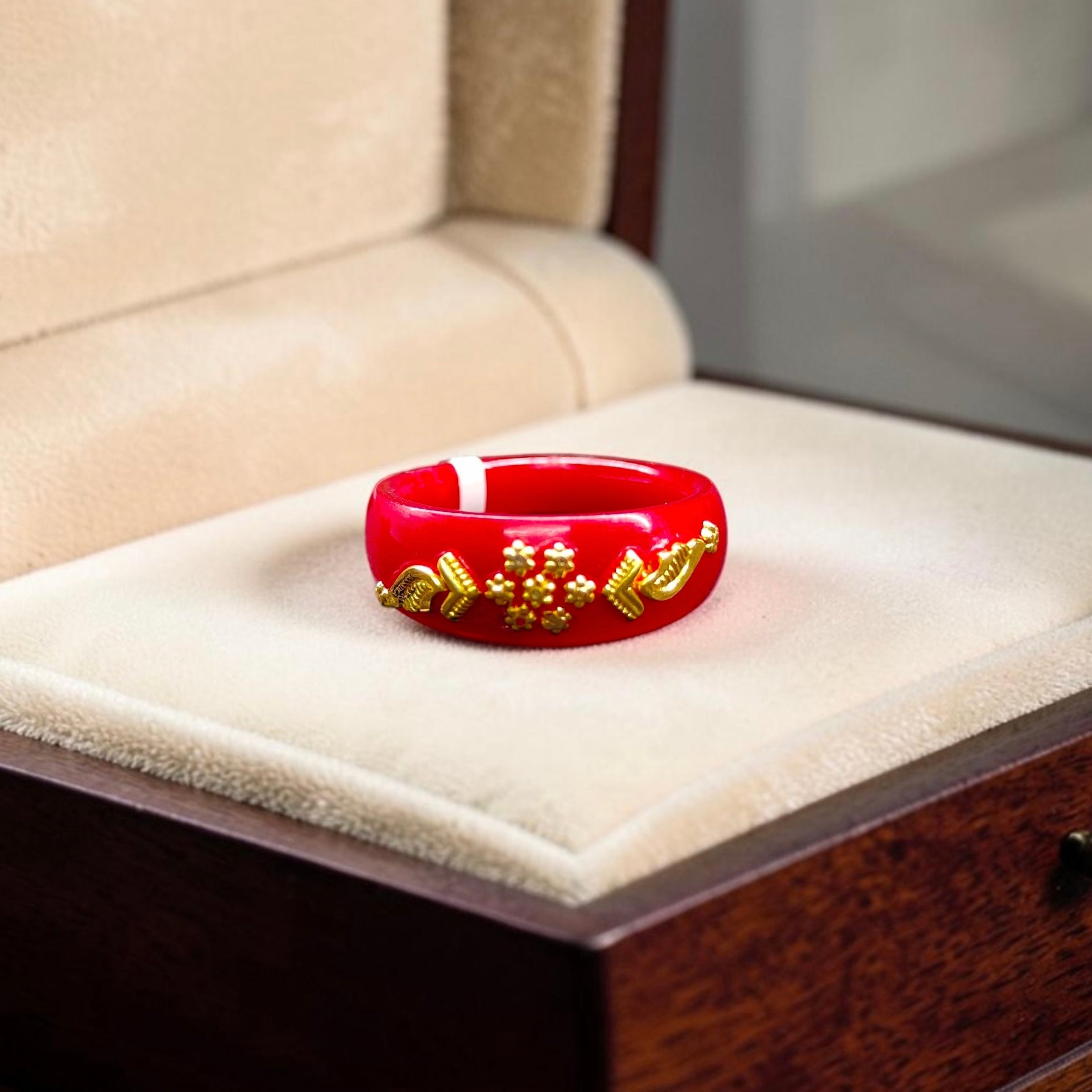 POLA RING-SIZE 18 (WGT: 0.130 GM APPROX) CERTIFIED BIS HALLMARK 916 22KT GOLD POLA RING 1 PIECE (BEST FOR DAILY WEAR OR GIFTING YOUR LOVE ONE).