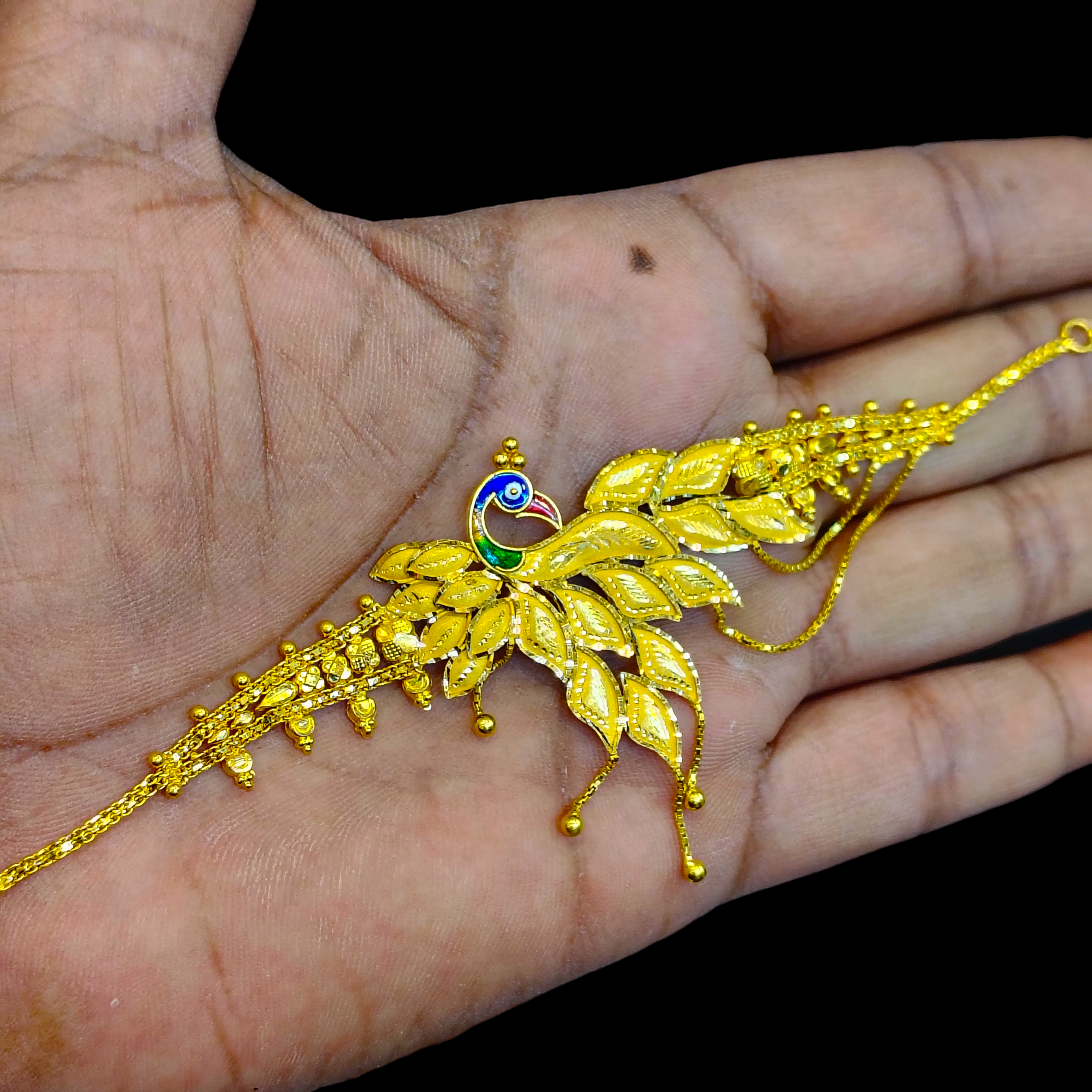 GOLD CHOKER NECKLACE- WGT: 5.680 BIS CERTIFIED HUID HALLMARK 916 22KT GOLD NECKLACE 1 PIECE WITH FREE ADJUSTABLE TASSEL FOR WOMEN.