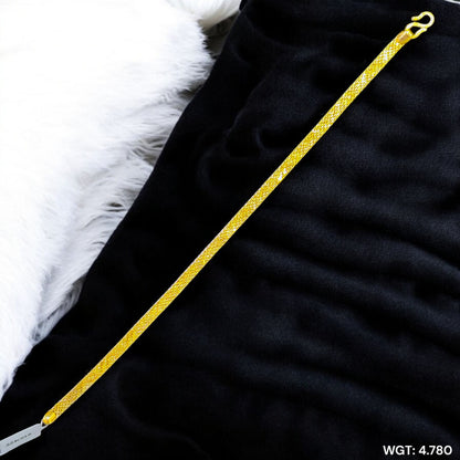 TRJ VNS95U 7.5" INCH WGT: 4.780 GM APPROX HUID HALLMARK 22KT GOLD WRISTLET 1 PIECE FOR UNISEX STYLE.