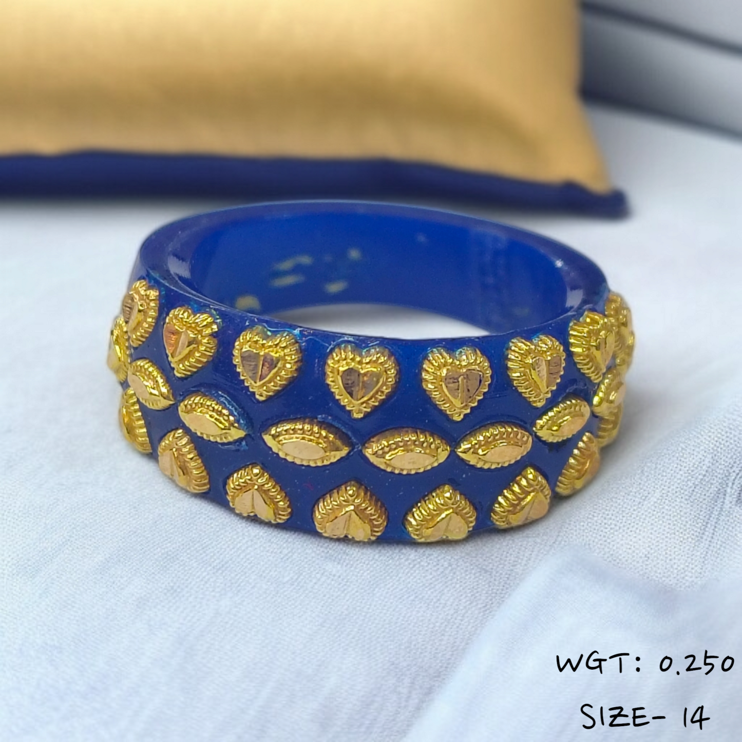 (GPR) TRJ (SIZE: 14) WGT: 0.250 GM APPROX (50 TONCH) KDM GOLD POLA RING FOR WOMEN 1 PIECE FOR GIFT (SOLD ON MRP)