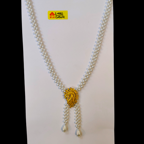 GOLD MOTI HAR -WHA6TG (GMP22) BIS CERTIFIED WGT: 1.450 GM APPROX HUID HALLMARK 916 22KT GOLD TIE CHAIN 1 PIECE FOR YOUR BEAUTIFUL WIFE.