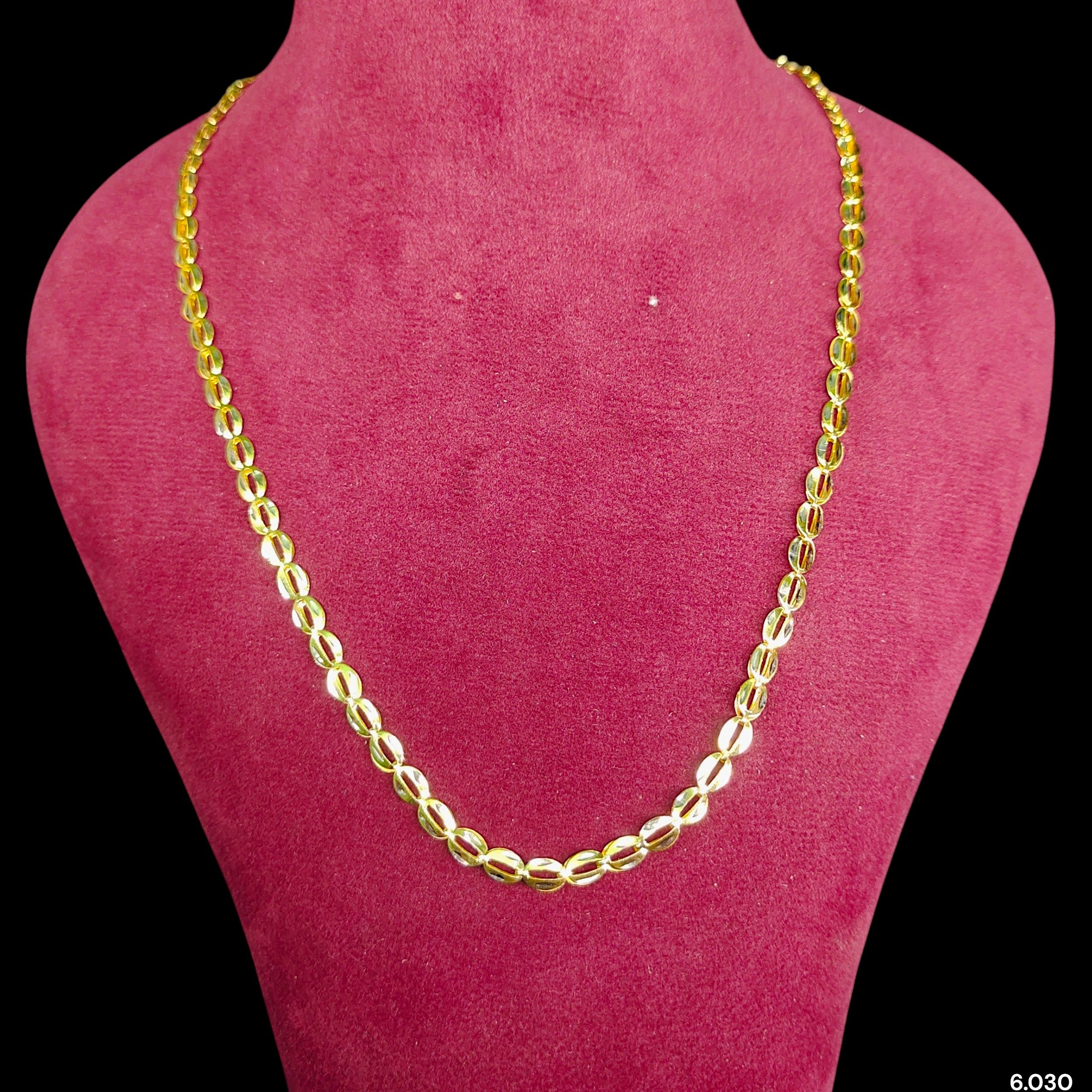 GOLD CHAIN- (WGT: 6.030 GM APPROX) BIS CERTIFIED HUID HALLMARK 9KT GOLD CHAIN (20 INCH) 1 PIECE FOR UNISEX.