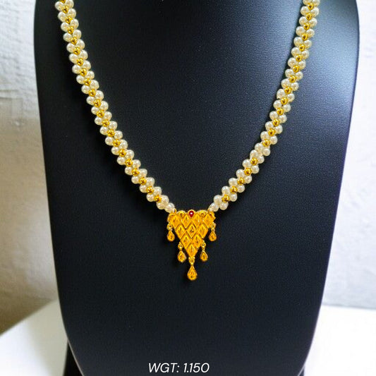 (GMP22) BIS CERTIFIED WGT: 1.150 GM APPROX HUID HALLMARK 916 22KT GOLD MOTI PENDANT 1 PIECE FOR YOUR BEAUTIFUL WIFE.