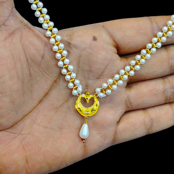 GOLD PENDANT- (GMP22) WGT: 0.330 GM APPROX CERTIFIED BIS HUID HALLMARK 916 22KT GOLD MOTI PENDANT 1 PIECE FOR WOMEN.