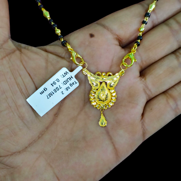 GOLD PENDANT- WGT: 0.940 GM APPROX 22KT HUID HALLMARK GOLD PENDANT MANGALSUTRA 1 PIECE WITH TASSEL.