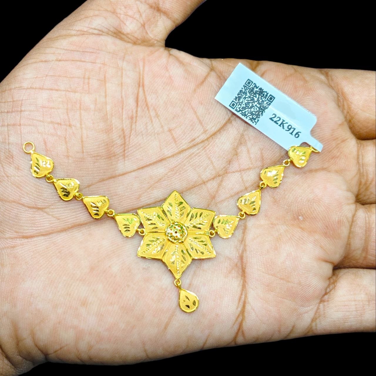 GCN22K- (WGT: 1.780 GM APPROX) BIS CERTIFIED HUID HALLMARK 916 22KT GOLD CHOKER 1 PIECE FOR WOMEN.(V5UGC5)