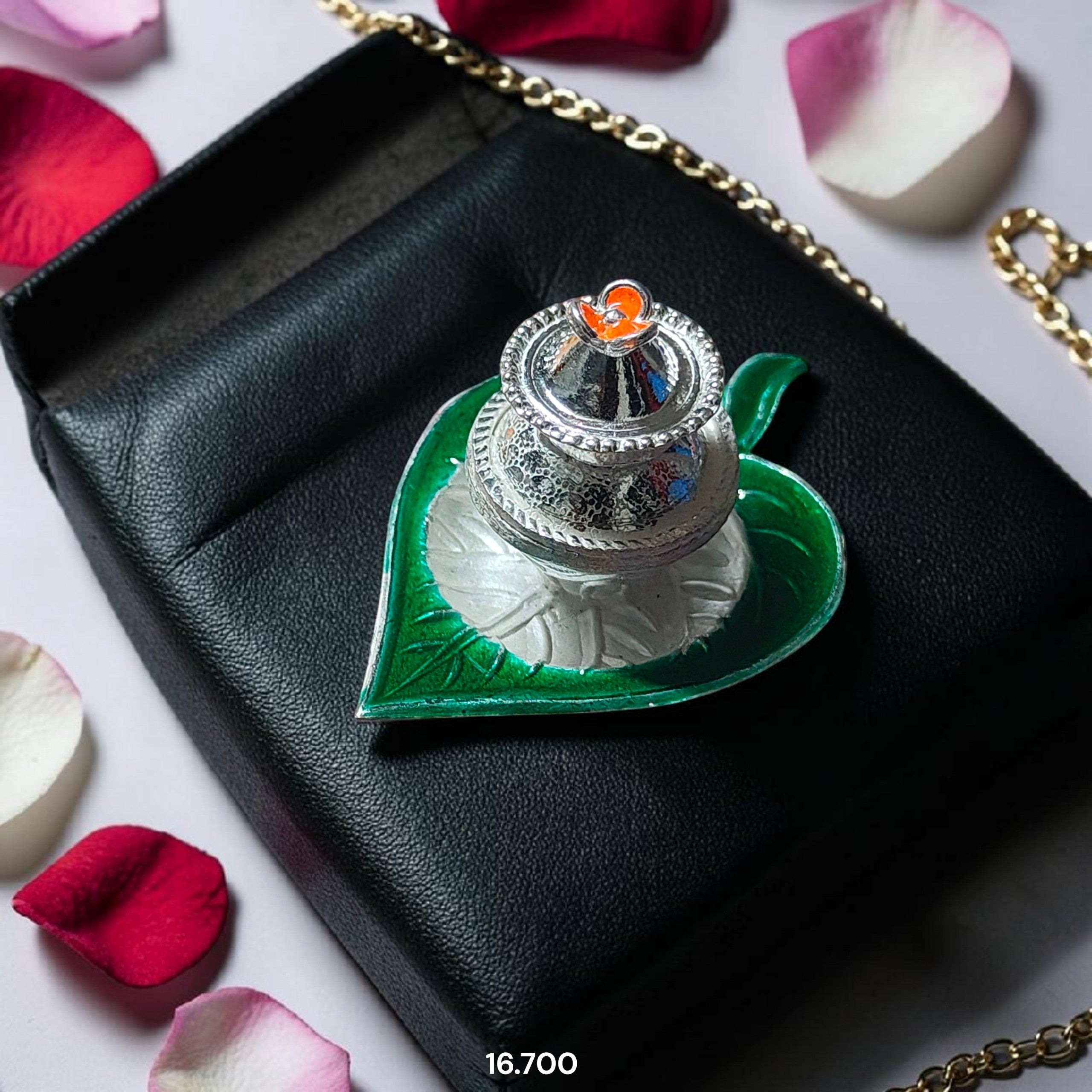 SINDOOR KOUTO - (WGT: 16.700 GM APPROX) 625 SILVER SINDOOR POT 1 PIECE FOR MARRIAGE GIFT PURPOSE.