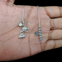 SILVER PAYEL- (A25) (WGT: 12.400 GM APPROX) 625 SILVER PAYEL (ANKLET) 1 PAIR LENGTH: 10