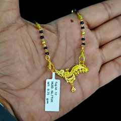 GOLD PENDANT- WGT: 0.750 GM APPROX 22KT HUID HALLMARK GOLD PENDANT MANGALSUTRA 1 PIECE WITH TASSEL.