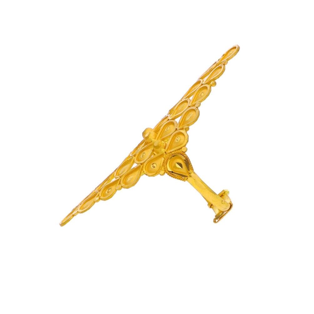 MADE TO ORDER (GFR22) BIS CERTIFIED HUID HALLMARK 916 22KT GOLD FINGER RING (ADJUSTABLE FREE SIZE) WGT: 3.500 GM APPROX (1 PIECE) FOR WOMEN (BLUE TAG PREMIUM SEGMENT JEWELLERY) -DELIVERY IN 25 DAYS.