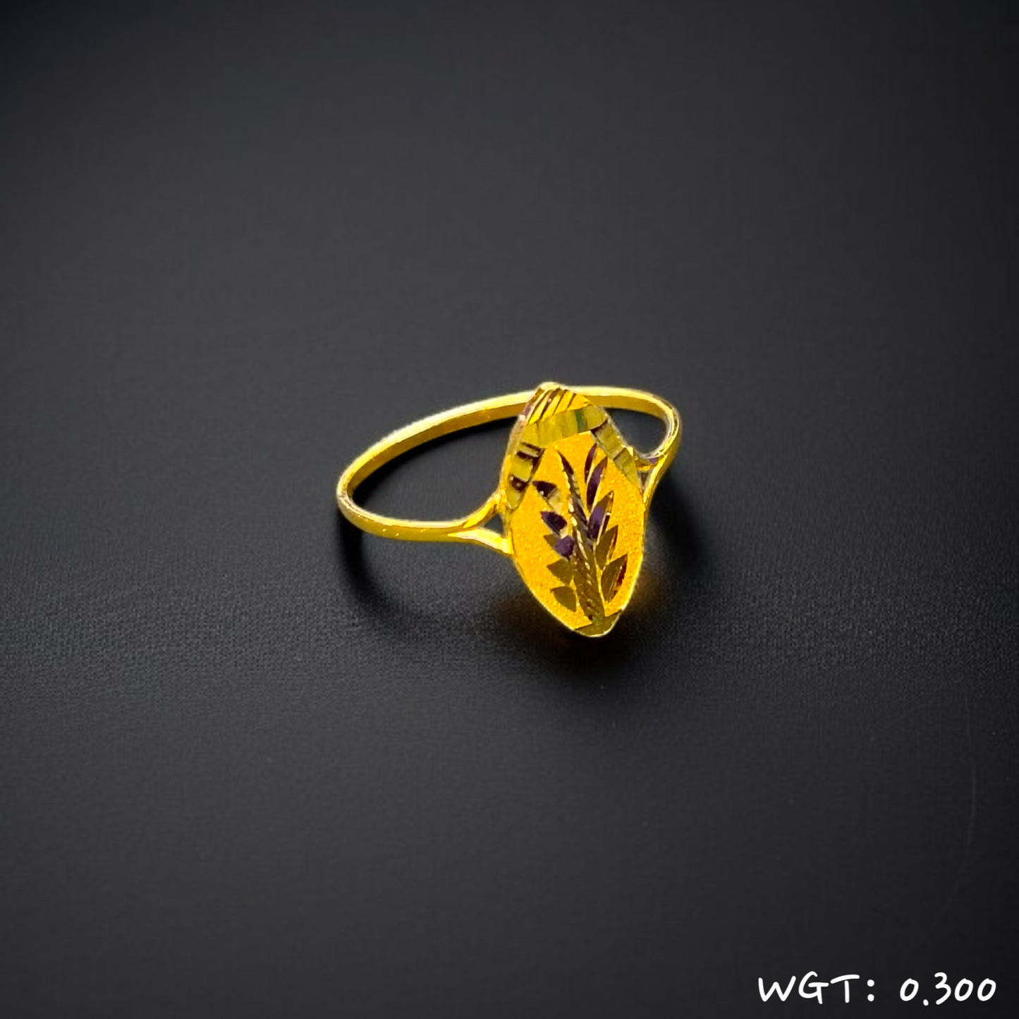 TRJ WGT: 0.300 GM APPROX KDM GOLD BABY FINGER RING 1 PIECE FOR RICE CEREMONY & BIRTHDAY.