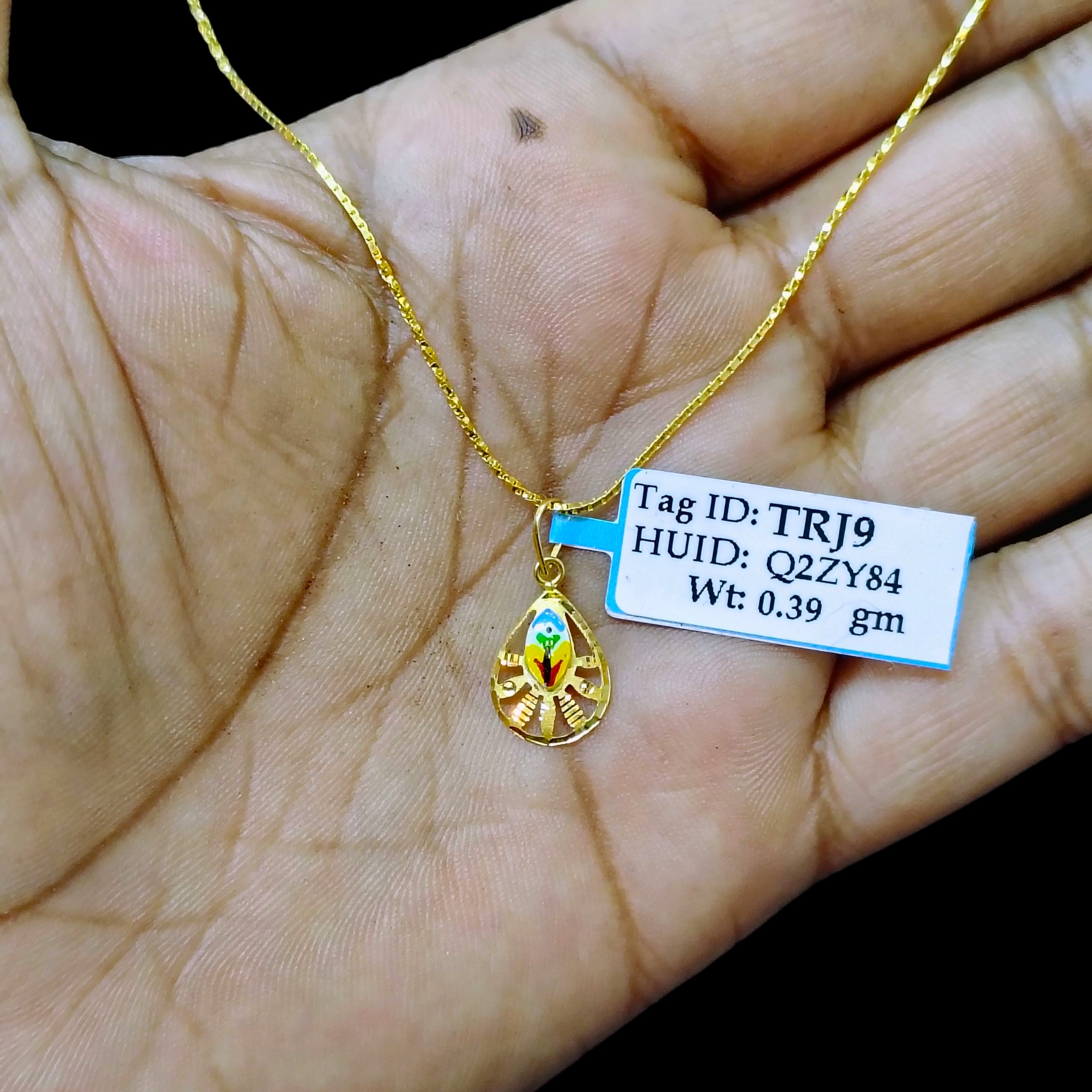 (GLP22) LOCKET WGT: 0.390 GM APPROX BIS CERTIFIED HUID HALLMARK 916 22KT GOLD LOCKET 1 PIECE FOR UNISEX (CHAIN NOT INCLUDED).