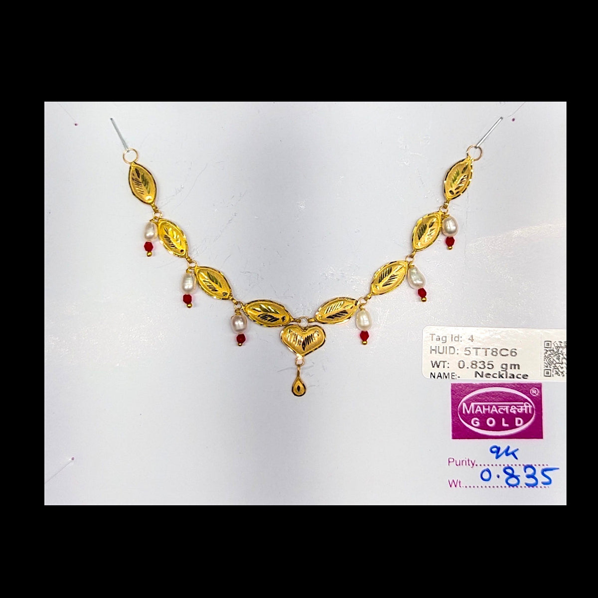 GOLD NECKLACE-(WGT: 0.835 GM APPROX) BIS CERTIFIED HUID HALLMARK 375 9KT GOLD NECKLACE 1 PIECE FOR WOMEN WITH FREE ADJUSTABLE TASSEL. (5TT8C6)