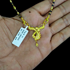 GPM22K- WGT: 0.840 GM APPROX 22KT HUID HALLMARK GOLD PENDANT MANGALSUTRA 1 PIECE WITH TASSEL. (994GH2)