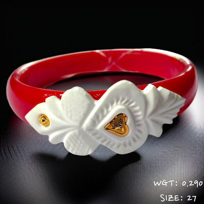 TILOTAMA SAKHA POLA (SIZE: 27) WGT: 0.290 GM APPROX. HUID HALLMARK 22KT GOLD POLA BANGLES 1 PIECE FOR GIFTING.(NP)
