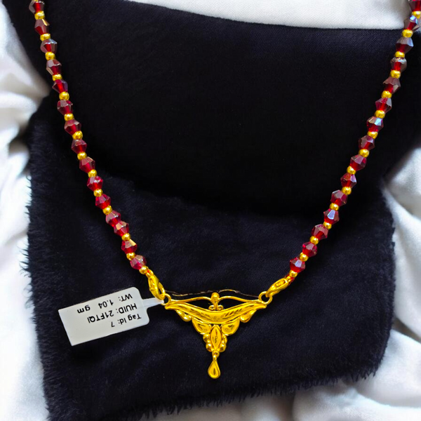 GOLD PENDANT- WGT: 1.040 GM APPROX 22KT HUID HALLMARK GOLD PENDANT MANGALSUTRA 1 PIECE WITH TASSEL.